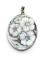 Pendant Mandile 1922 Woman Cammei  in Silver Conchiglia 2MCICM111.11